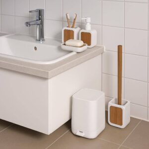 Σετ Αξεσουάρ Μπάνιου 5 Τεμαχίων Με Bamboo WHITE BAMBOO